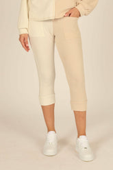 Brushed Hacci Rib Split Jogger | Vintage Havana Women