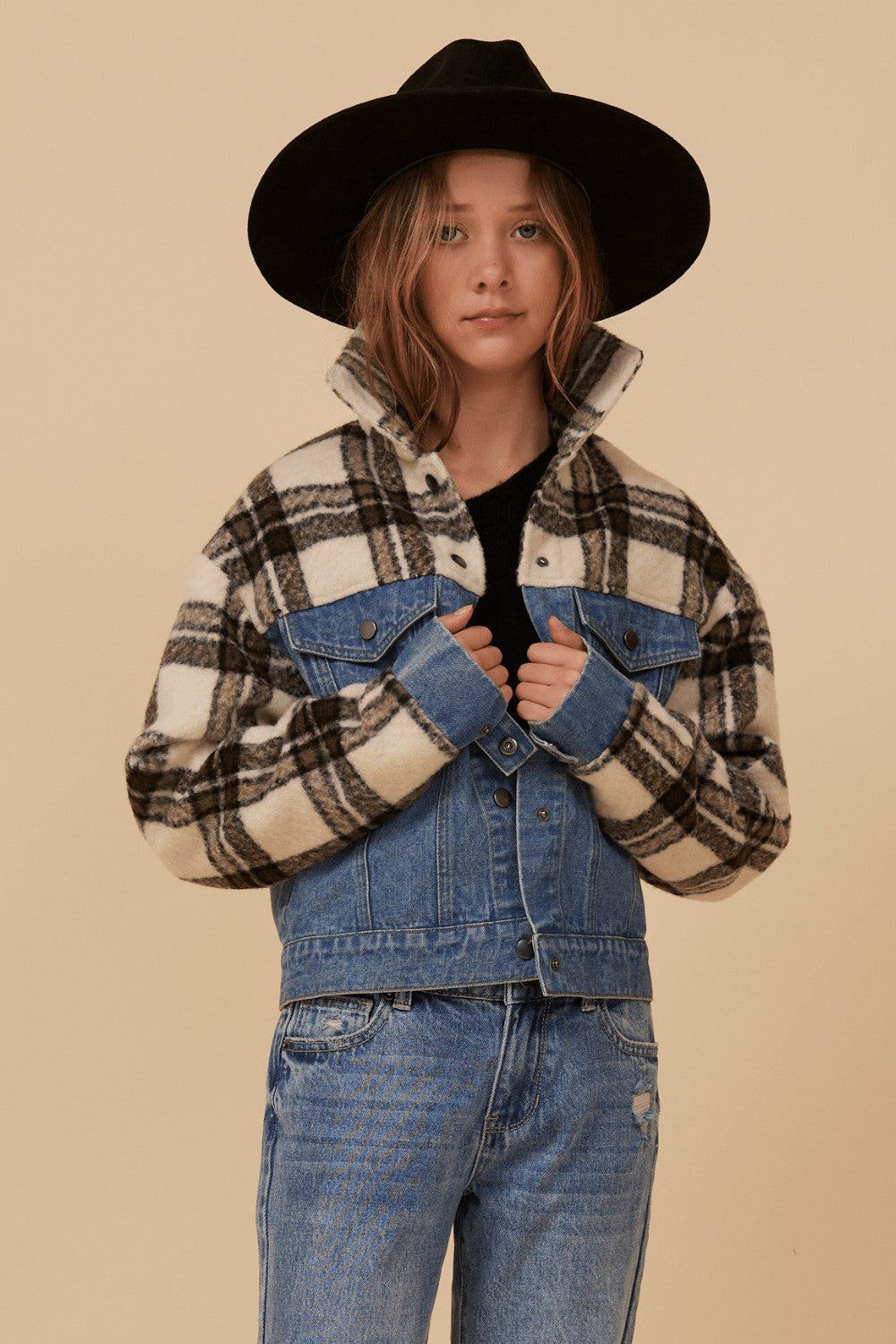 DENIM AND PLAID JACKET | Vintage Havana Women