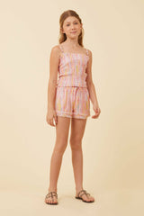 Fruity Tie Dye Smocked Tube Top | Vintage Havana Clothing