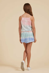 Havana Tie Dye Tie Front Button Up Tank | Vintage Havana Clothing