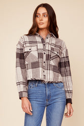 Chocolate Brown Flannel Plaid Shirting | Vintage Havana Women