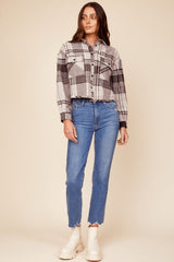 Chocolate Brown Flannel Plaid Shirting | Vintage Havana Women