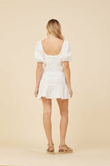 White Gauze w/ Jersey Combo Dress | Vintage Havana Women