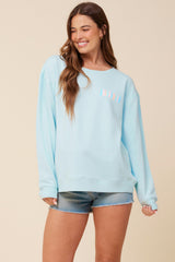 "Bridesmaid" Sea Blue Surf Wash Crewneck Sweatshirt | Vintage Havana Women