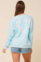 "Bridesmaid" Sea Blue Surf Wash Crewneck Sweatshirt | Vintage Havana Women
