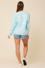 "Bridesmaid" Sea Blue Surf Wash Crewneck Sweatshirt | Vintage Havana Women