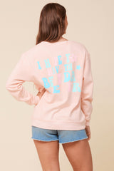 "Bridesmaid" Peach Surf Wash Crewneck Sweatshirt | Vintage Havana Women