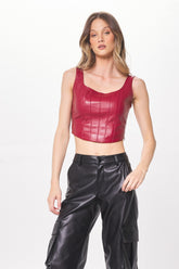 Ruby Faux Leather Corset | Vintage Havana Women