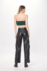 Green Feather Crop Top | Vintage Havana Women