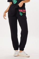 Black Tulum Jet Setter Surf Wash Jogger | Vintage Havana Women
