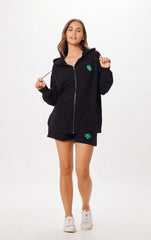 Black Tulum Jet Setter Surf Wash Zip Up | Vintage Havana Women
