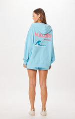 Tropical Blue Malibu Jet Setter Surf Wash Zip Up | Vintage Havana Women