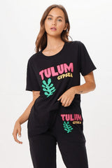 Black Tulum Jet Setter T-Shirt | Vintage Havana Women