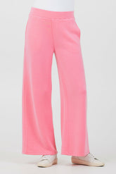 Coastal Coral Cloud Fleece Flare Pants | Vintage Havana Women
