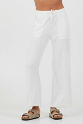 White Cord Terry Cargo Pants | Vintage Havana Women