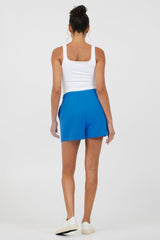 Royal Blue W/ Pink Puff "Good Vibes" Surf Wash Shorts | Vintage Havana Women