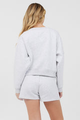 Grey Icicle Essential Fleece Crewneck | Vintage Havana Women
