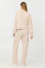 Vanilla Cream Cashmere Fleece Quarter Zip | Vintage Havana Women