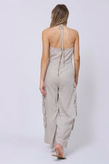 Khaki Tencel Jumpsuit | Vintage Havana Women