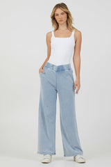 Washed Denim Terry Fleece Pant | Vintage Havana Women