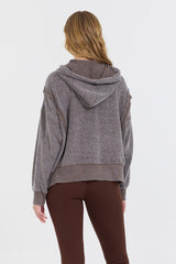 Chocolate Syrup Reverse Fleece Hoodie | Vintage Havana Women