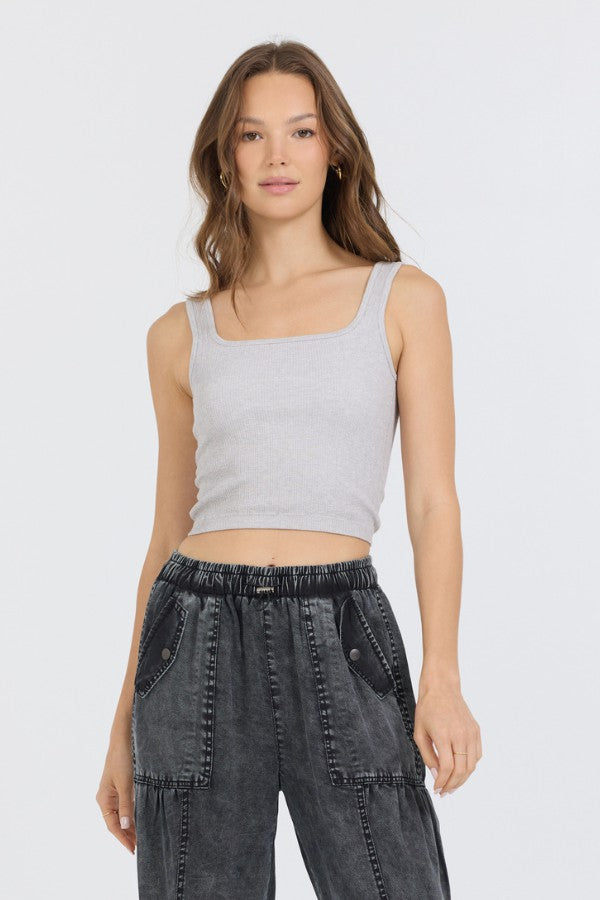 Heather Grey Seamless Tank Top | Vintage Havana Women