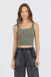 Olive Seamless Tank Top | Vintage Havana Women