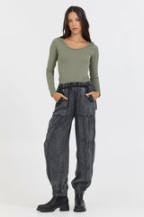 Olive Seamless Long Sleeve Tee | Vintage Havana Women