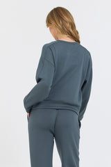 Mountain Grey Cloud Fleece Crewneck | Vintage Havana Women