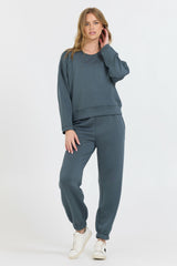 Mountain Grey Cloud Fleece Crewneck | Vintage Havana Women