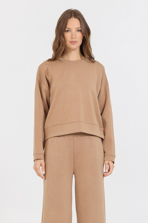 Caramel Cloud Fleece Crewneck | Vintage Havana Women