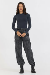 Washed Mountain Seamless Mock Neck Top | Vintage Havana Women