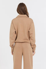 Caramel Cloud Fleece Quarter Zip | Vintage Havana Women