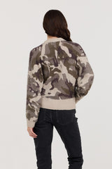 Forest Fog Camo Zip Up Sweater | Vintage Havana Women