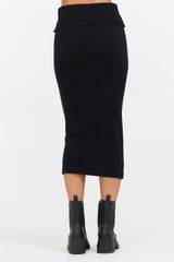 Black Knit Midi Skirt | Vintage Havana Women