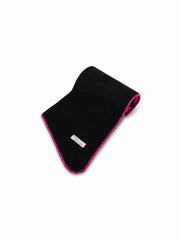 BLANKET STITCH KNIT SCARF - BLACK/B PINK | Vintage Havana Women