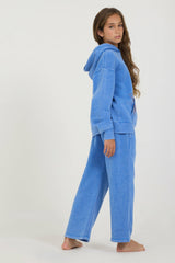 Kids Cobalt Hi-Lo Off The Shoulder Hoody | Vintage Havana Women