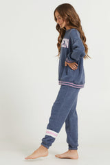 Kids Navy Aspen Patch Crew | Vintage Havana Women