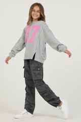 Kids Classic Grey Oversized Crewneck | Vintage Havana Women