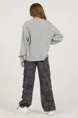 Kids Classic Grey Oversized Crewneck | Vintage Havana Women