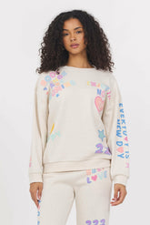 Surf Wash Crewneck with Patches | Vintage Havana Women
