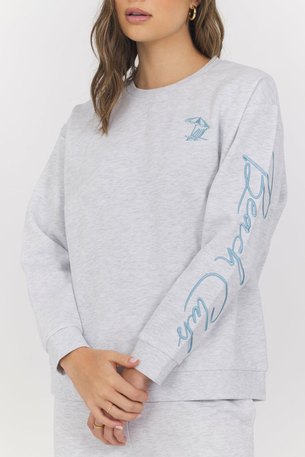 Embroidered Garment Dye Crew | Vintage Havana Women