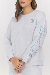 Embroidered Garment Dye Crew | Vintage Havana Women