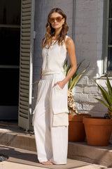 Jersey Knit Open Crochet Cargo Pants | Vintage Havana Women