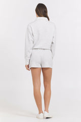 Varsity Grey Cloud Quarter Zip | Vintage Havana Women