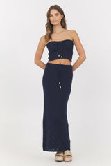 Navy Crochet Tube Top | Vintage Havana Women