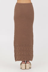 Pecan Crochet Maxi Skirt | Vintage Havana Women