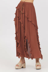 Sedona Sand Ruffle Maxi Skirt | Vintage Havana Women
