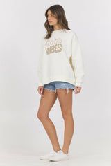 Good Vibes Fleece Crewneck | Vintage Havana Women