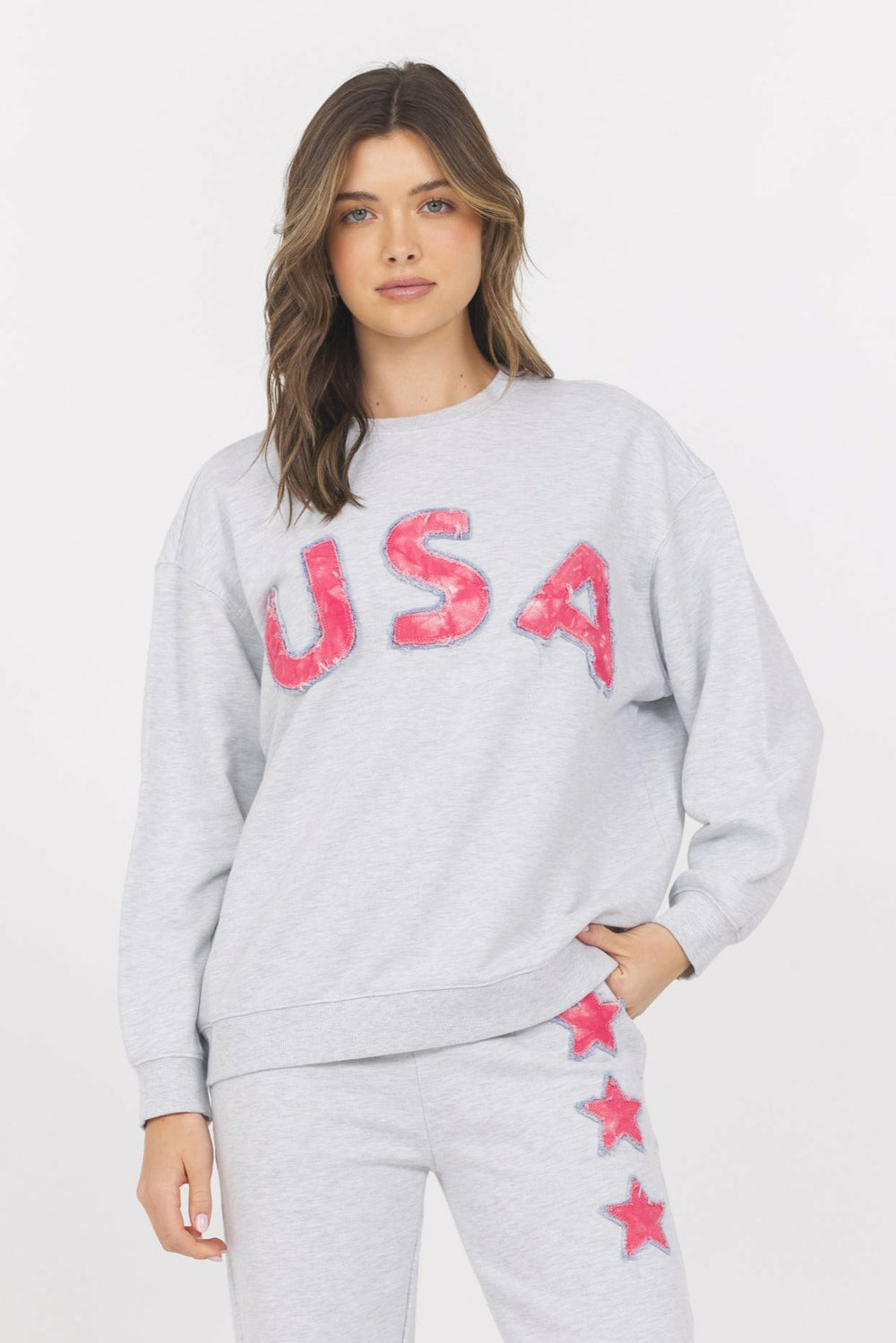 USA French Terry Crewneck | Vintage Havana Women